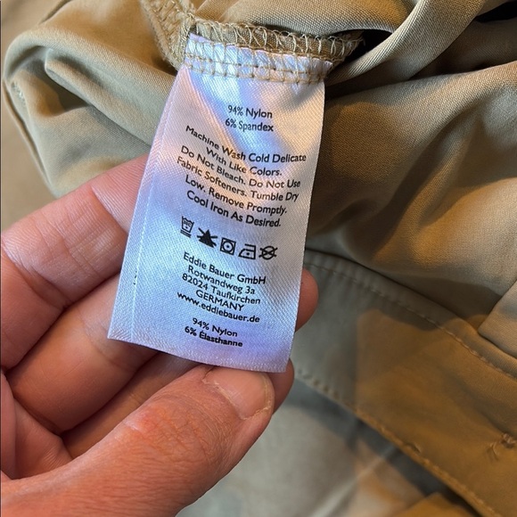 Eddie Bauer Tan Flat Front Bermuda Shorts - Picture 3 of 4